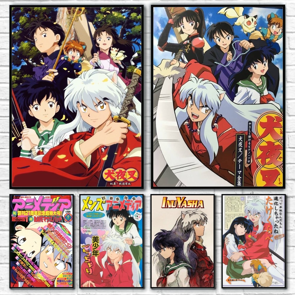 Interior Design Poster - อะนิเมะI-Inuyashaโปสเตอร์ตกแต่งบ้านตกแต่งภายในWall Artการพิมพ์กันน้ําโรงรถห้องนอนโปสเตอร์ของขวัญ