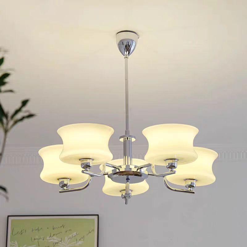 Interior Design Years Of Study - Belue โคมระย้าภาษาฝรั่งเศสคํา Milky สีขาวแก้ว MID Century