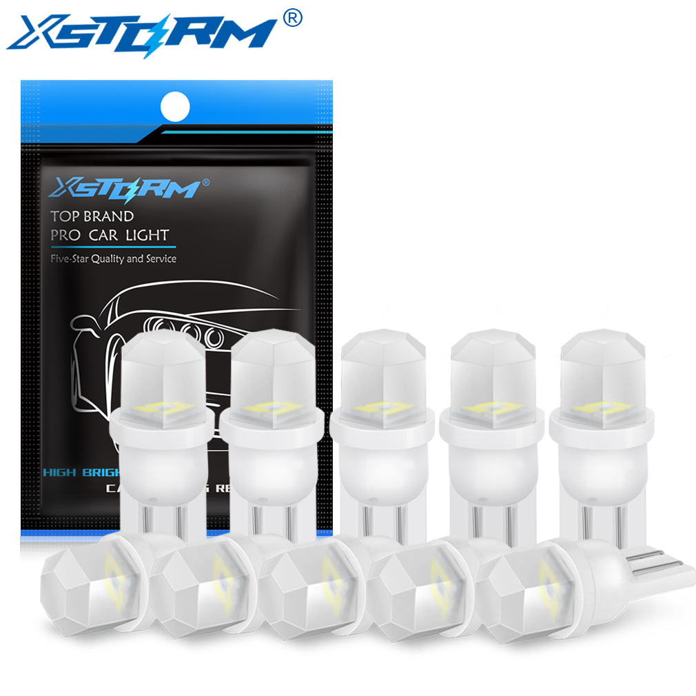 Interior Design Elements - 10 ชิ้นเซรามิค T10 W5W หลอดไฟ LED