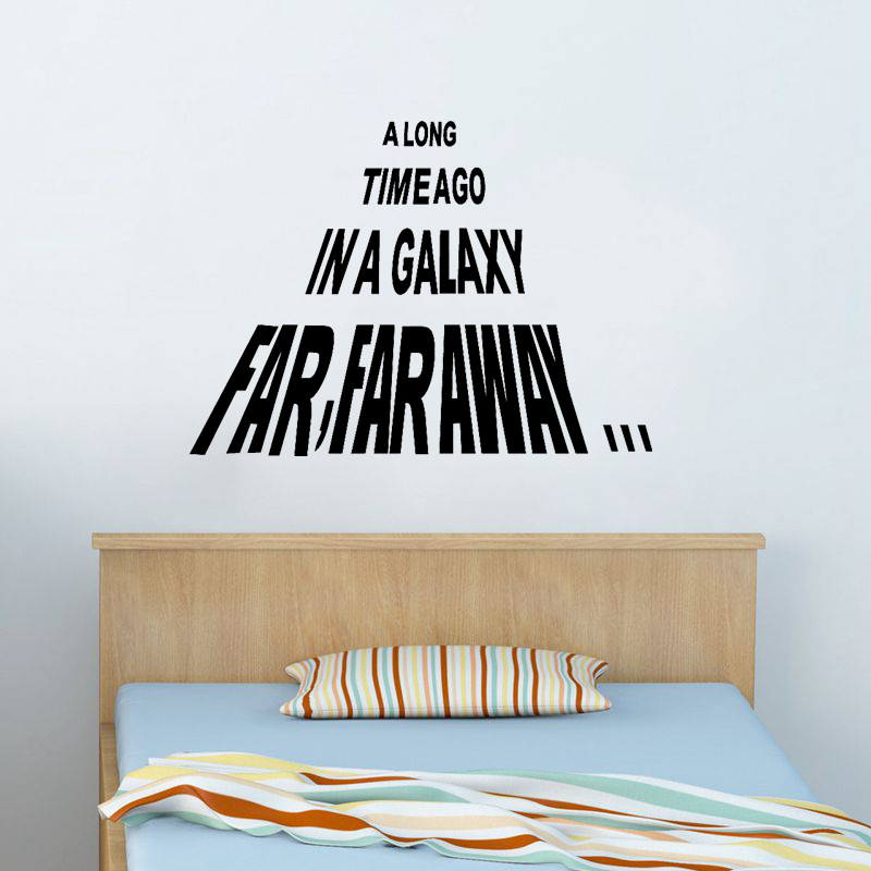 Interior Design Magazine - สติ๊กเกอร์ติดผนังลายสงครามอวกาศ คำพูด 