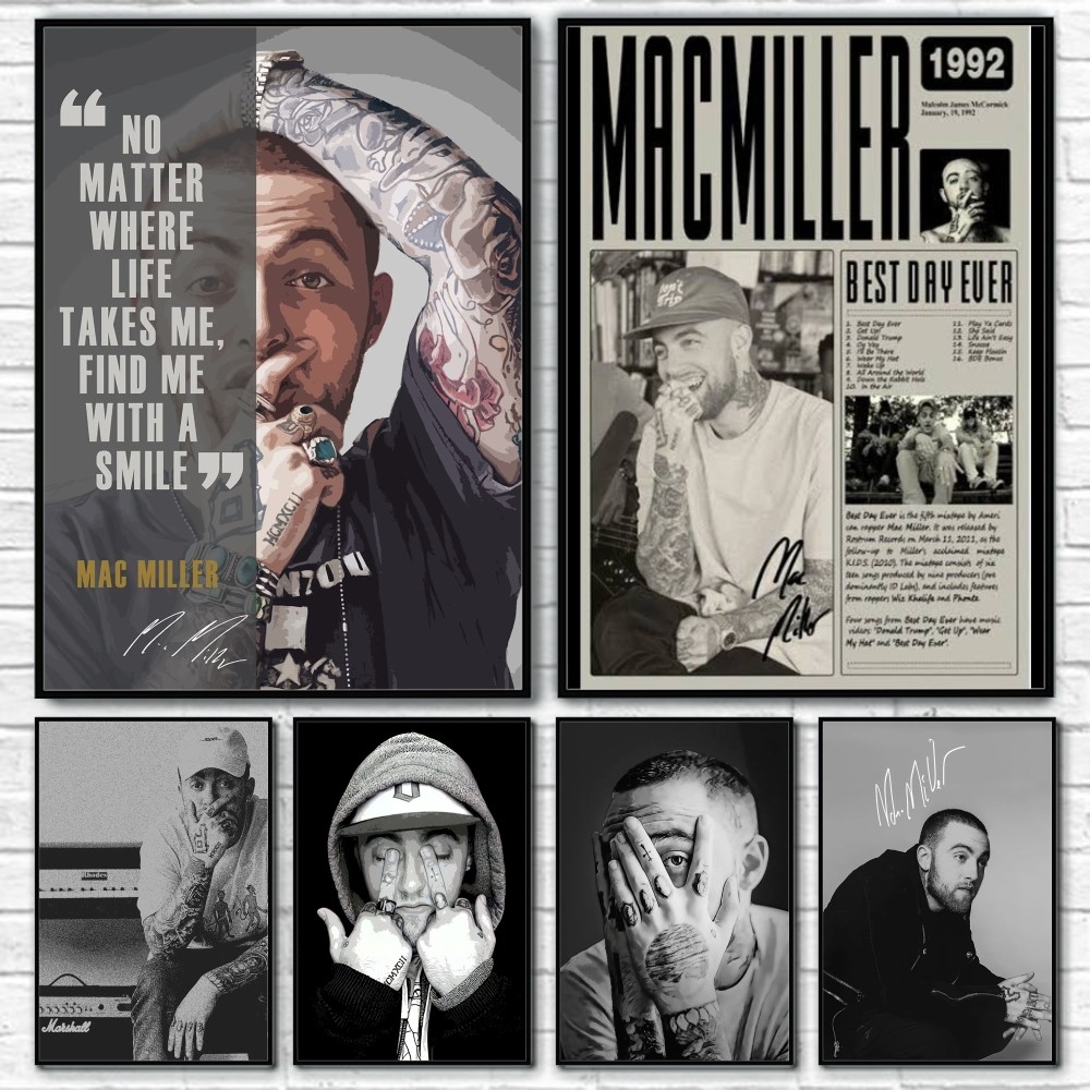 Rapper M-Mac Miller โปสเตอร์ตก - Interior Design Poster บทวิจารณ์และราคา