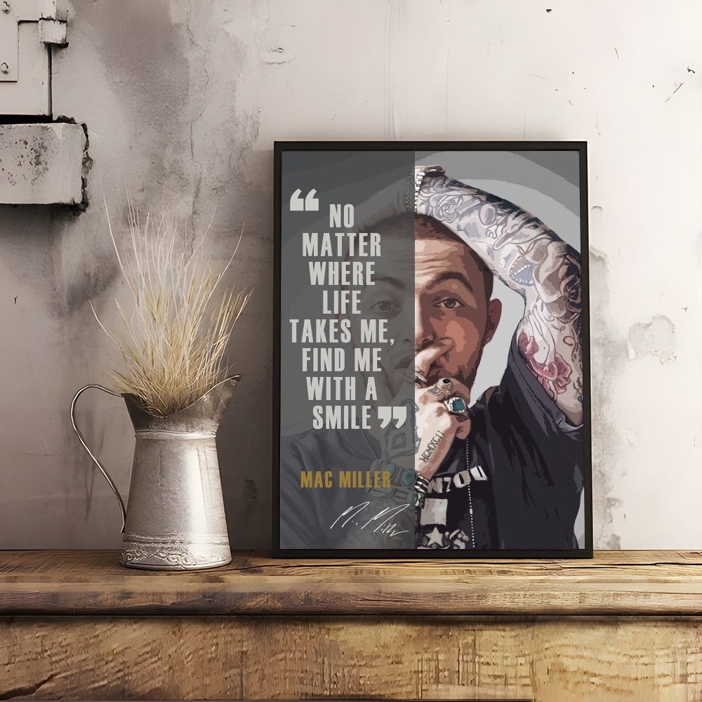 Rapper M-Mac Miller โปสเตอร์ตก - Interior Design Poster บทวิจารณ์และราคา