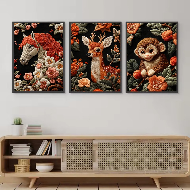 โปสเตอร์ลายปักสไตล์ศิลปะ ภาพสั - Interior Design Poster บทวิจารณ์และราคา