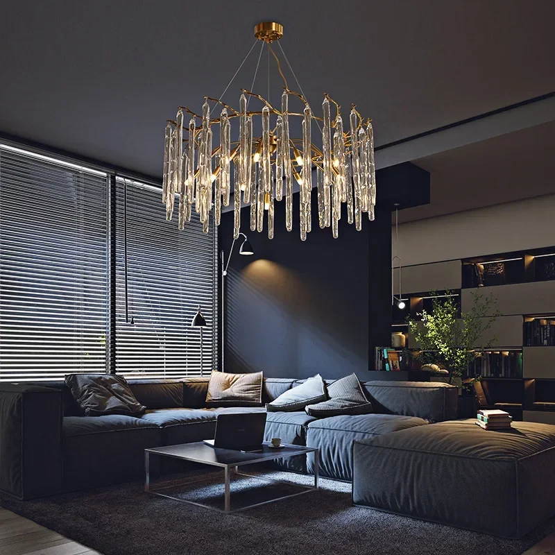 Nordic หรูหราคริสตัลโคมไฟเพดาน - Interior Design Elements บทวิจารณ์และราคา