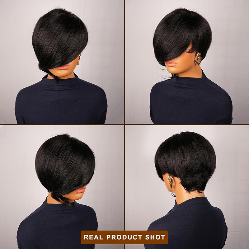 วิกผมทรงพิกซี่คัทสั้นพร้อมหน้า - Textured Throw Natural บทวิจารณ์และราคา