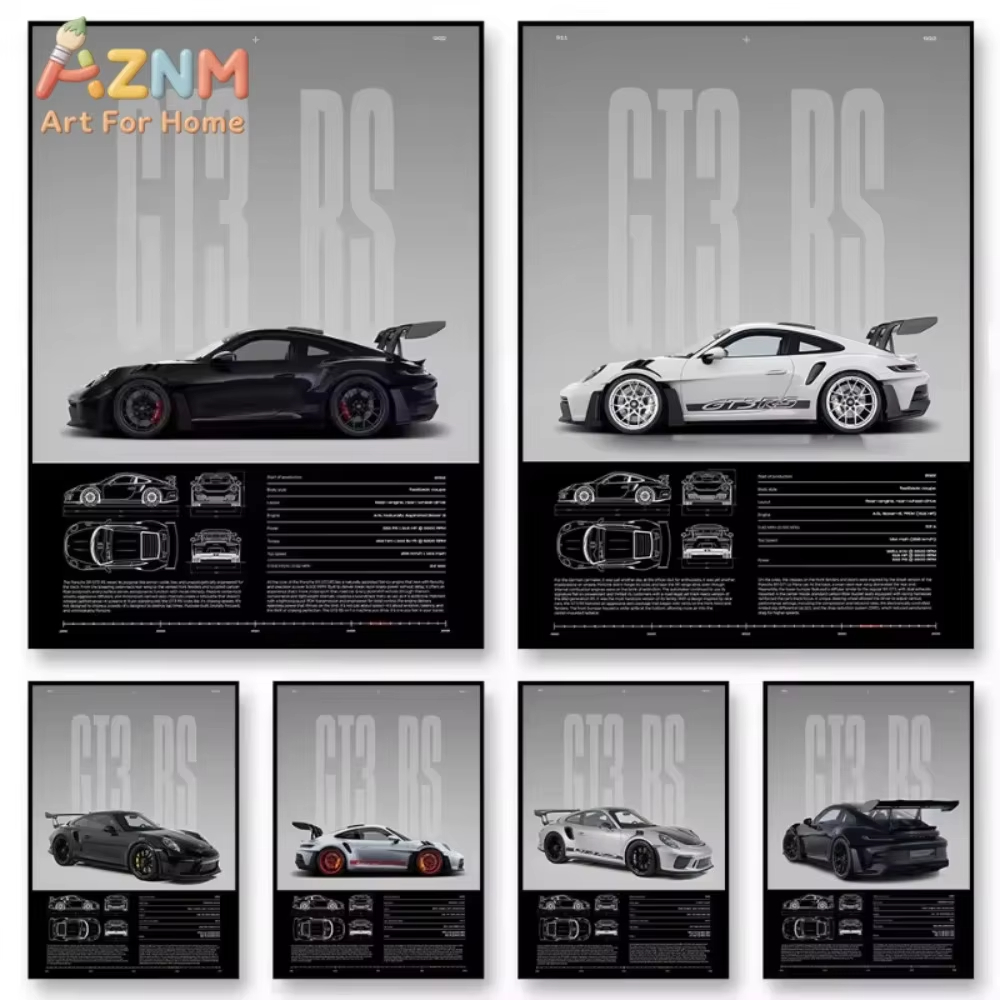 1 ชิ้นมินิมอลลิสต์ 911 GT3-RS  - Interior Design Poster บทวิจารณ์และราคา