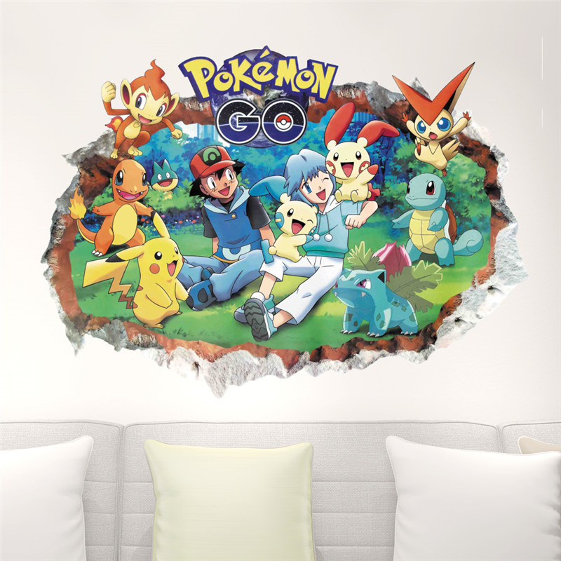 สติกเกอร์ติดผนังการ์ตูน Pokémo - Interior Design Magazine บทวิจารณ์และราคา