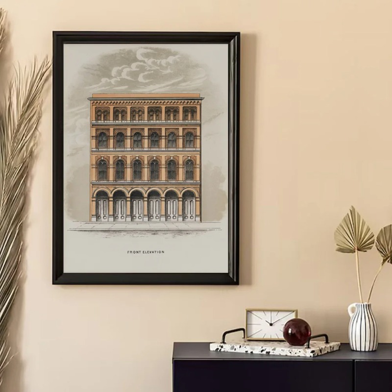 วินเทจภาพวาดร่างเรขาคณิตสถาปัต - Interior Design Poster บทวิจารณ์และราคา