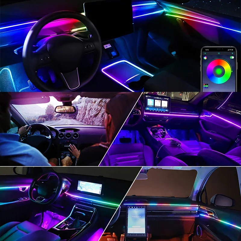 ไฟตกแต่งภายในรถยนต์ LED 6 in 1 - Interior Design Elements บทวิจารณ์และราคา