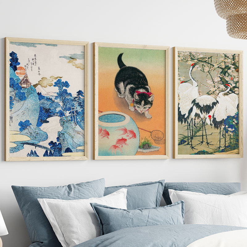 ภาพพิมพ์บนผ้าใบของคาตสึชิกะ โฮ - Interior Design Poster บทวิจารณ์และราคา