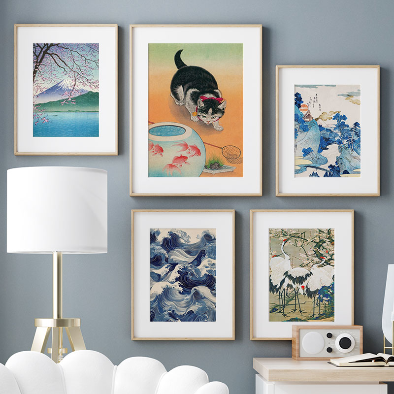 ภาพพิมพ์บนผ้าใบของคาตสึชิกะ โฮ - Interior Design Poster บทวิจารณ์และราคา
