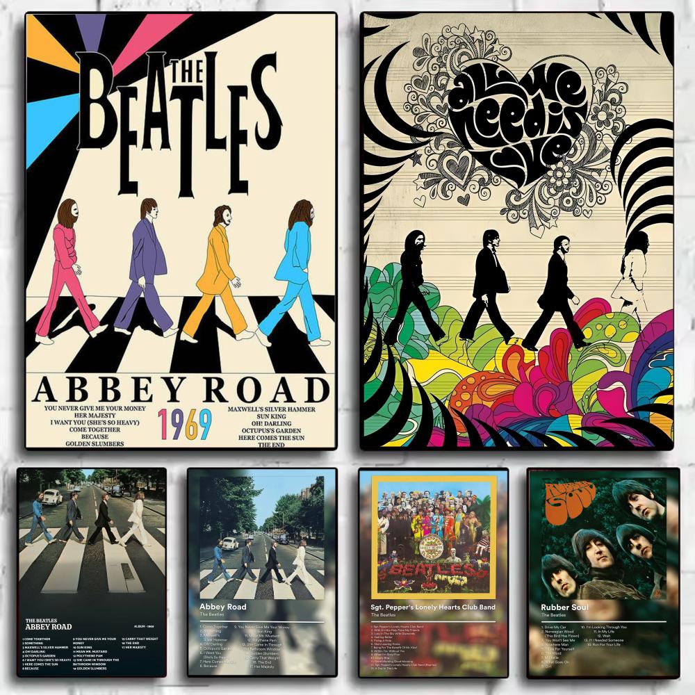 วงดนตรีป๊อป T-The Beatles โปสเ - Interior Design Poster บทวิจารณ์และราคา