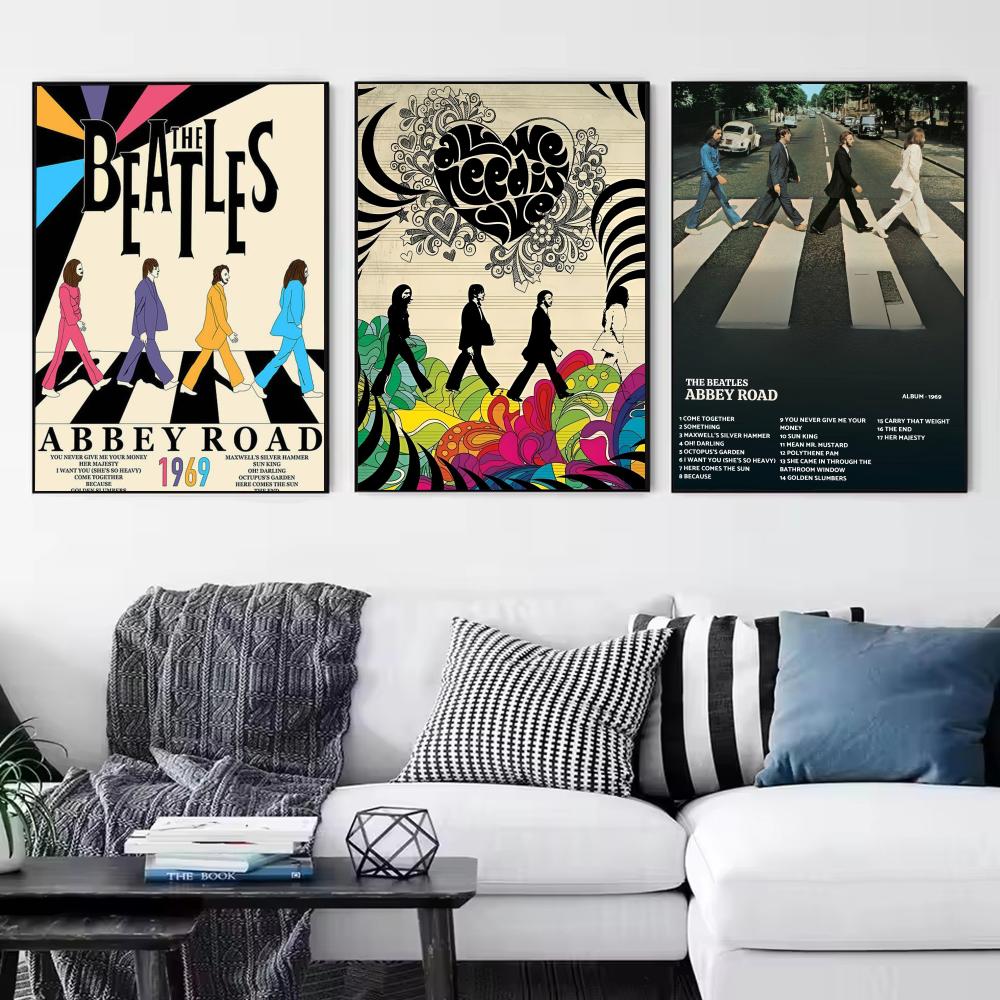 วงดนตรีป๊อป T-The Beatles โปสเ - Interior Design Poster บทวิจารณ์และราคา