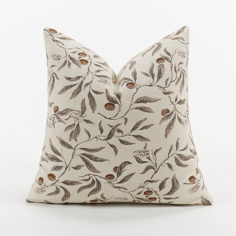 ปลอกหมอนอิงลายดอกไม้สีครีมเบจ  - Textured Throw Natural บทวิจารณ์และราคา