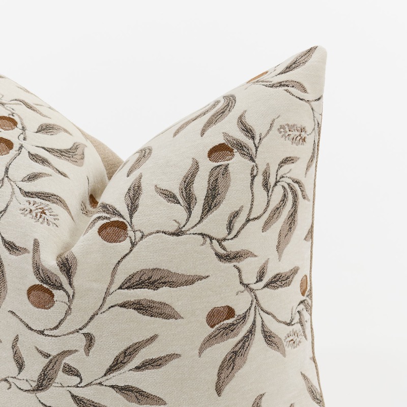ปลอกหมอนอิงลายดอกไม้สีครีมเบจ  - Textured Throw Natural บทวิจารณ์และราคา